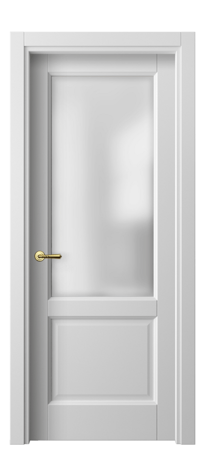 Межкомнатная дверь Галант 1422 Матовый белоснежный Сатинированное стекло Цена 2260 AZE | Volhovec