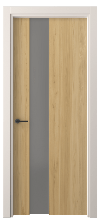 Межкомнатная дверь Freedom 4224 Солнечный вяз Сатинированное серое стекло, триплекс, 8 мм Цена 30639 ₽ | Volhovec