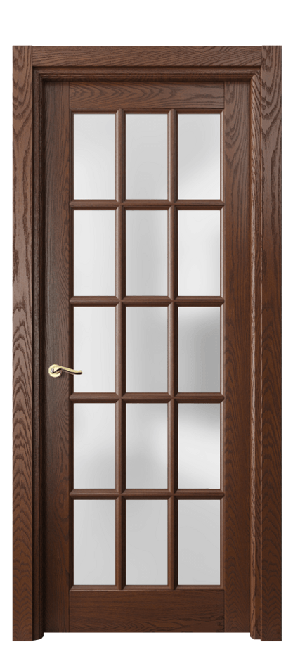 Межкомнатная дверь Lignum 0708 Дуб коньячный брашированный Сатинированное стекло Цена 173299 ₽ | Volhovec