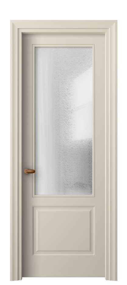 Межкомнатная дверь Esse 8552 Матовый бежево-серый Фактурное стекло "Лёд", триплекс Цена 70299 ₽ | Volhovec