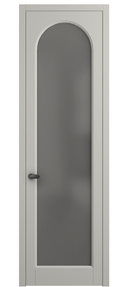 Межкомнатная дверь Палаццо 6804 Матовый тёплый серый Сатинированное серое стекло, триплекс Цена 97029 ₽ | Volhovec