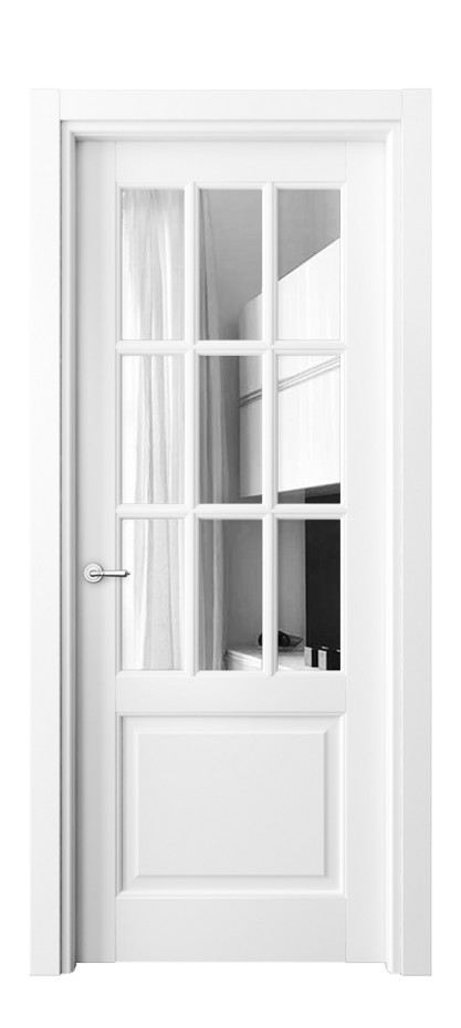 Межкомнатная дверь Toscana Grigliato 6312 Бук белоснежный Двустороннее зеркало, триплекс Цена 117199 ₽ | Volhovec