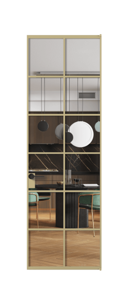 Алюминиевая дверь АЛПЛ040.05  Прозрачное стекло "Кристал Вижн", калёное Цена 174370  | Volhovec