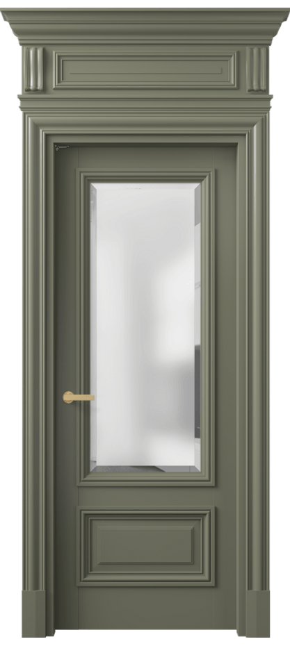 Дверь межкомнатная Antique 7306 Бук оливковый тёмный Сатинированное стекло с фацетом, 6 мм КЭП + Объёмный фриз + Карниз БОТ Цена 8090 AZE Наличники уже входят в базовый комплект. Фабрика дверей Волховец 8 (800) 551 43 19 Межкомнатная дверь Antique 7306 Бук оливковый тёмный Сатинированное стекло с фацетом, 6 мм Цена 8090 AZE | Volhovec