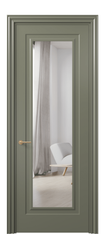 Дверь межкомнатная Mascot 8403 Матовый оливковый тёмный Двустороннее зеркало, триплекс Фигурный наличник МОТ Цена 64330 ₽ Наличники уже входят в базовый комплект. Фабрика дверей Волховец 8 (800) 551 43 19 Межкомнатная дверь Mascot 8403 Матовый оливковый тёмный Двустороннее зеркало, триплекс Цена 64330 ₽ | Volhovec