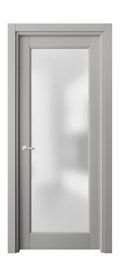 Межкомнатная дверь Toscana Litera 6300 Бук нейтральный серый Сатинированное стекло Цена 4640 AZE | Volhovec