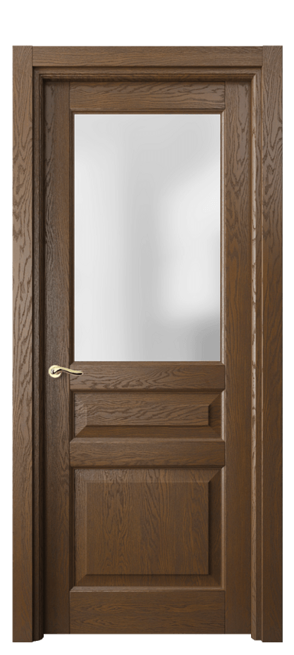 Межкомнатная дверь Lignum 0710 Дуб королевский брашированный Сатинированное стекло Цена 149699 ₽ | Volhovec