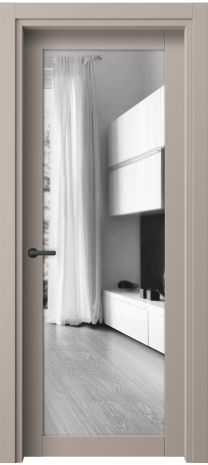 Межкомнатная дверь Нео 2102 ПЭТ серо-коричневый  Двустороннее зеркало, триплекс Цена 5714250 so'm | Volhovec