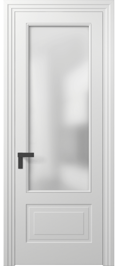 Межкомнатная дверь Рокка 8342 Матовый белоснежный Сатинированное стекло Цена 68424 ₽ | Volhovec