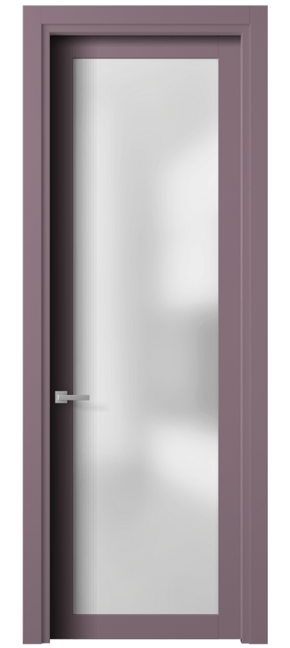 Межкомнатная дверь Планум 2102 Матовый белоснежный Сатинированное стекло Цена 65899 ₽ | Volhovec