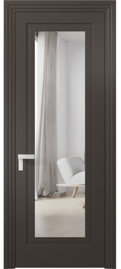Межкомнатная дверь Rocca 8303 Матовый антрацит Двустороннее зеркало, триплекс Цена 16828500 so'm | Volhovec