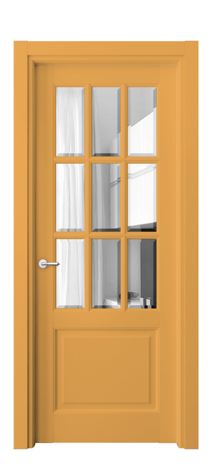 Межкомнатная дверь Toscana Grigliato 6312 Бук белоснежный Прозрачное стекло с фацетом, 6 мм Цена 115999 ₽ | Volhovec