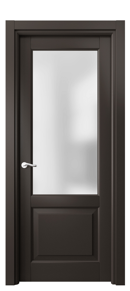 Межкомнатная дверь Lignum 0740 Бук антрацит Сатинированное стекло Цена 97399 ₽ | Volhovec