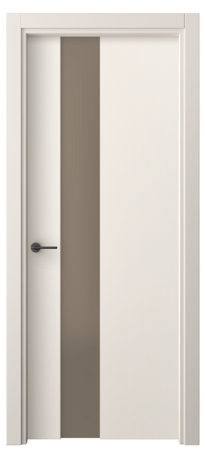 Межкомнатная дверь Фридом 4224 ПЭТ кремово-белый Сатинированное бронзовое стекло, триплекс Цена 259600 AMD | Volhovec