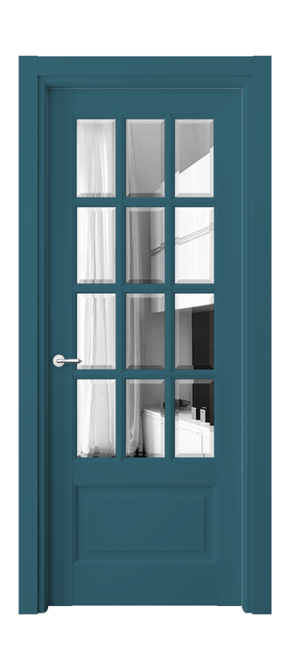 Межкомнатная дверь Toscana Grigliato 6313 Бук белоснежный Двустороннее зеркало с фацетом, триплекс, 8 мм Цена 117599 ₽ | Volhovec