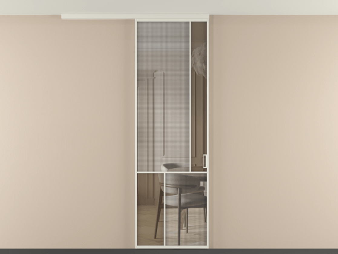 Перегородка Mosaic вдоль стены на потолок одностворчатая #VENDORCODE# #FURNISH# #GLASS# Цена #PRICE#  | Volhovec