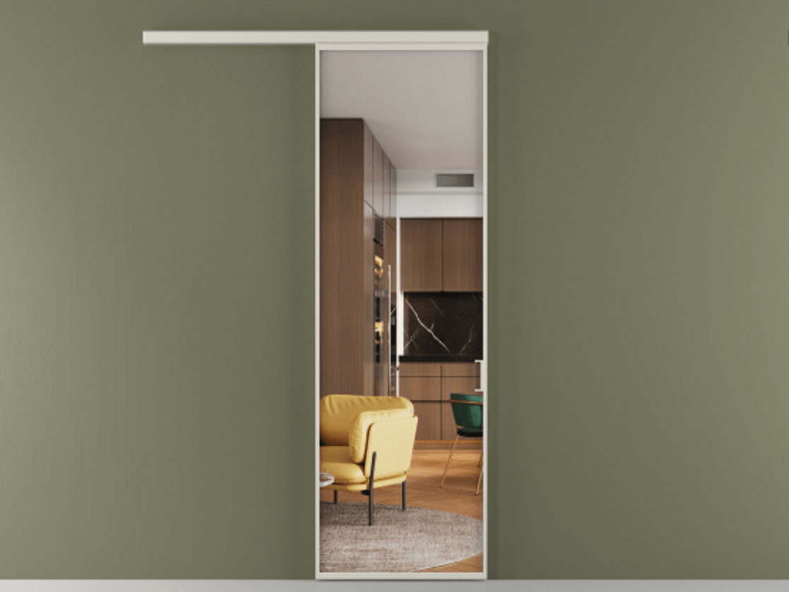 Перегородка Formato вдоль стены одностворчатая #VENDORCODE# #FURNISH# #GLASS# Цена #PRICE# #CURRENCY#  | Volhovec