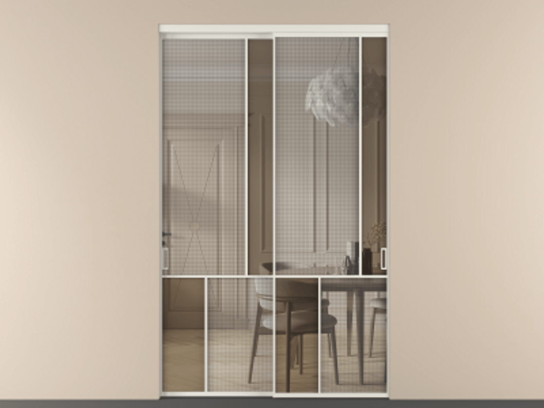 Перегородка Mosaic внутри проема двустворчатая #VENDORCODE# #FURNISH# #GLASS# Цена #PRICE#  | Volhovec