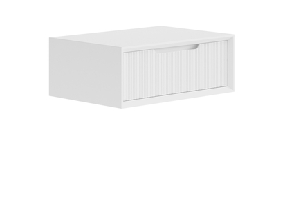 Мебель Тумба подвесная прикроватная Velvet 1 ящик. Цвет Матовый белоснежный. Материал Гладкая эмаль. Коллекция Тумба подвесная прикроватная Velvet 1 ящик. Картинка.