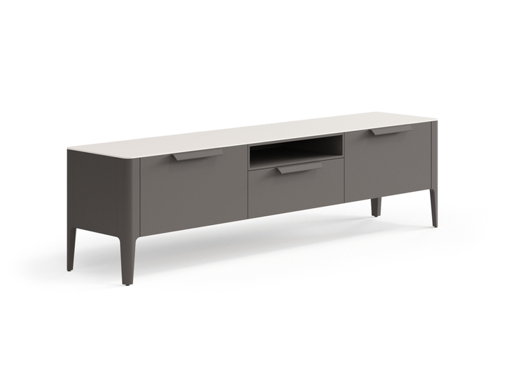 Мебель ТВ тумба Piega. Цвет Матовый антрацит. Материал Гладкая эмаль. Коллекция ТВ тумба Piega. Фото. Мебель ТВ тумба Piega. Цвет Матовый антрацит. Материал Гладкая эмаль. Коллекция ТВ тумба Piega. Картинка.