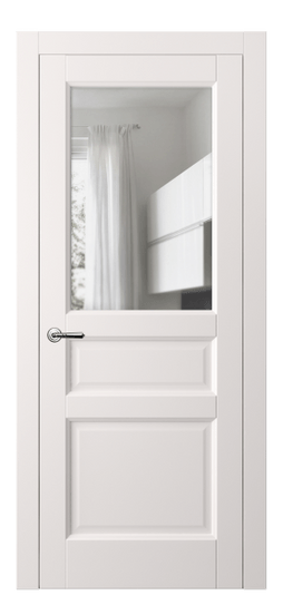 Дверь межкомнатная 1432 ПЭКС ПРОЗ. Цвет ПЭТ кремово-серый. Материал ПЭТ. Коллекция Galant. Картинка.