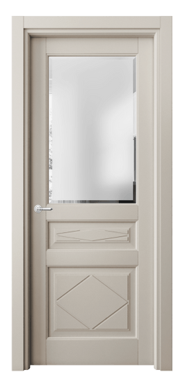 Дверь межкомнатная 6344 БСБЖ САТ Ф. Цвет Бук светло-бежевый. Материал Массив бука эмаль. Коллекция Toscana Rombo. Картинка.