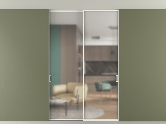 Алюминевая перегородка АЛПР 040.01_АЖМ_Matelux Crystalvision_new. Цвет Алюминий жемчужный. Материал Алюминий в эмали. Коллекция Перегородка Формато внутри проёма скрытое крепление в потолок 2 створки. Фото. Алюминевая перегородка АЛПР 040.01_АЖМ_Matelux Crystalvision_new. Цвет Алюминий жемчужный. Материал Алюминий в эмали. Коллекция Перегородка Формато внутри проёма скрытое крепление в потолок 2 створки. Картинка.