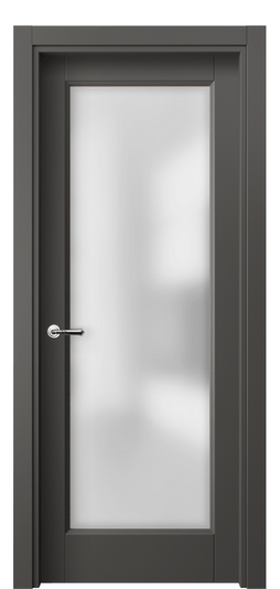 Дверь межкомнатная 1402 ПЭГФ САТ. Цвет ПЭТ графитовый. Материал ПЭТ. Коллекция Galant. Картинка.