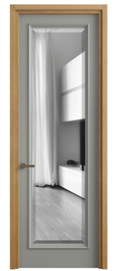 Дверь межкомнатная 6702 МНСР ЗЕР ФАЦ. Цвет Матовый нейтральный серый. Материал Гладкая эмаль. Коллекция Шарм. Картинка.