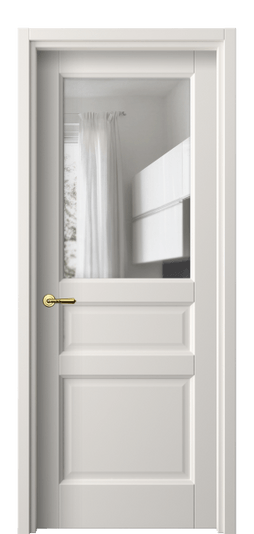 Дверь межкомнатная 1432 МПБЛ ПРОЗ. Цвет Матовый пудровый белый. Материал Гладкая эмаль. Коллекция Galant. Картинка.