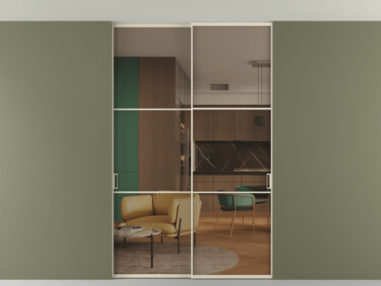 Алюминевая перегородка vn2_03 Алюминий бежево-серый Бронза прозрачное. Цвет Алюминий бежево-серый. Материал Алюминий в эмали. Коллекция Перегородка Формато внутри проёма скрытое крепление в потолок 2 створки. Фото. Алюминевая перегородка vn2_03 Алюминий бежево-серый Бронза прозрачное. Цвет Алюминий бежево-серый. Материал Алюминий в эмали. Коллекция Перегородка Формато внутри проёма скрытое крепление в потолок 2 створки. Картинка.