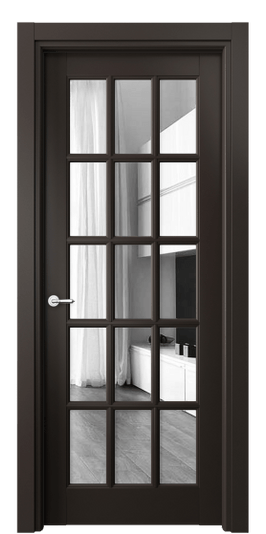 Межкомнатная дверь 6311 БАН Зеркало. Цвет Бук антрацит. Материал Массив бука эмаль. Коллекция Toscana Grigliato. Фото. Дверь межкомнатная 6311 БАН Зеркало. Цвет Бук антрацит. Материал Массив бука эмаль. Коллекция Toscana Grigliato. Картинка.