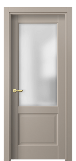 Дверь межкомнатная 1422 МБСК САТ. Цвет Матовый бисквитный. Материал Гладкая эмаль. Коллекция Galant. Картинка.