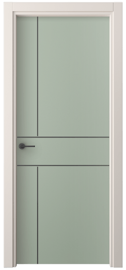 Дверь межкомнатная 4209 ПЭСО. Цвет ПЭТ светло-оливковый. Материал ПЭТ. Коллекция Freedom. Картинка.