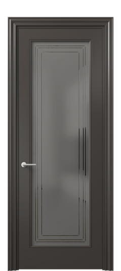 Межкомнатная дверь 8400 МАН Серый сатин с гравировкой. Цвет Матовый антрацит. Материал Гладкая эмаль. Коллекция Mascot. Фото. Дверь межкомнатная 8400 МАН Серый сатин с гравировкой. Цвет Матовый антрацит. Материал Гладкая эмаль. Коллекция Mascot. Картинка.