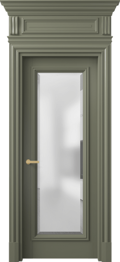 Дверь межкомнатная 7300 БОТ САТ-Ф. Цвет Бук оливковый тёмный. Материал Массив бука эмаль. Коллекция Antique. Картинка.