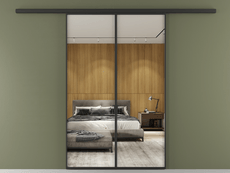 Перегородка Formato вдоль стены 2 створки