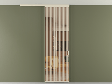 Перегородка Formato вдоль стены на потолок одностворчатая