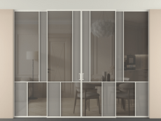 Перегородка Мозаик внутри проёма скрытое крепление в потолок 4 створки