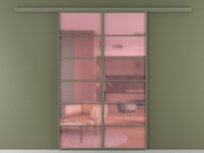 Перегородка Formato вдоль стены 2 створки