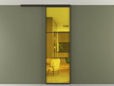 Перегородка Формато вдоль стены на потолок 1 створка