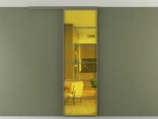 Перегородка Formato вдоль стены на потолок 1 створка