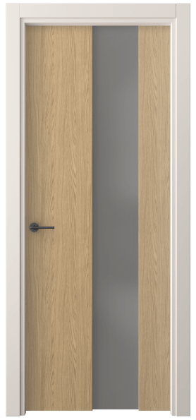 Дверь межкомнатная 4226 ЖМД СЕР САТ. Цвет Жемчужный дуб. Материал Ламинатин. Коллекция Фридом. Картинка.