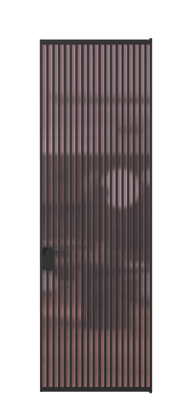 Дверь межкомнатная АЛПЛ040.07 САТ РОЗ ЧЕР. Цвет Алюминий Черный. Материал Алюминий. Коллекция Formato. Картинка.